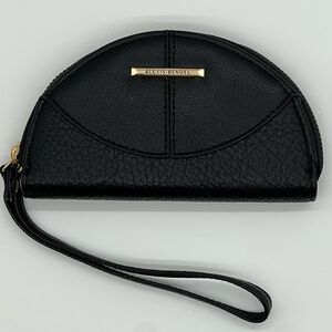 Alexis Bendel Black Vegan Leather Half-Moon Wristlet Wallet | Like New